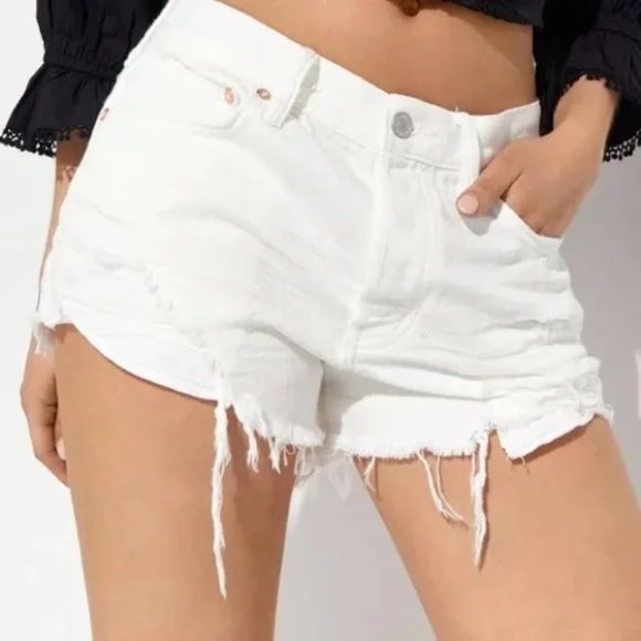 We The Free Pants - Free People Loving Good Vibrations White Shorts 🤍 RET $68-